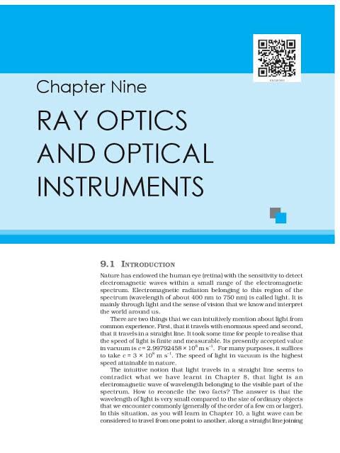 Class 12 Physics Chapter 9 Ray Optics and Optical Instrument