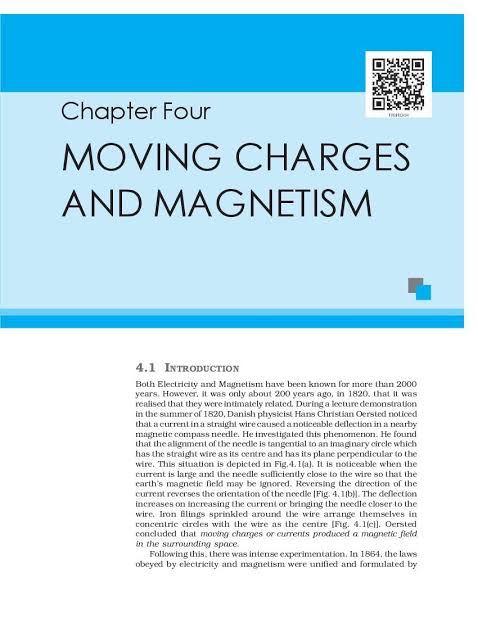 Class 12 chapter 4 Moving Charges and Magnetism
