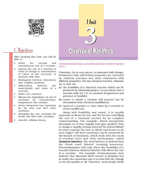 Class 12th chemistry Chapter 3 Chemical kinetics